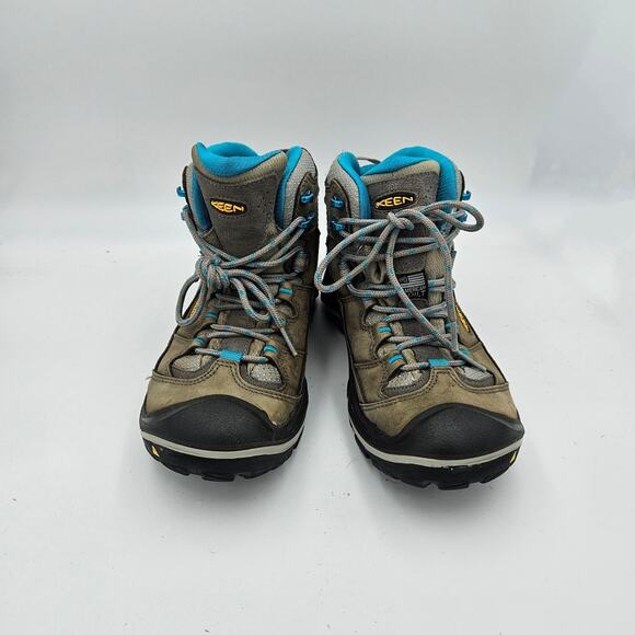 Keen Boots Womens 7.5 Durand Mid Hiking Brown Leather Shoes Comfort 1011555 - Picture 2 of 7